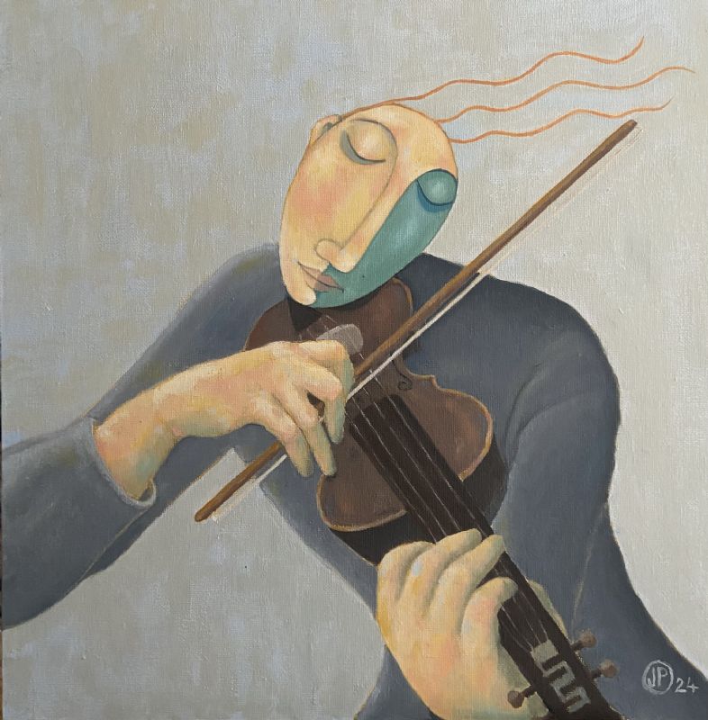 Fiddler with red hair